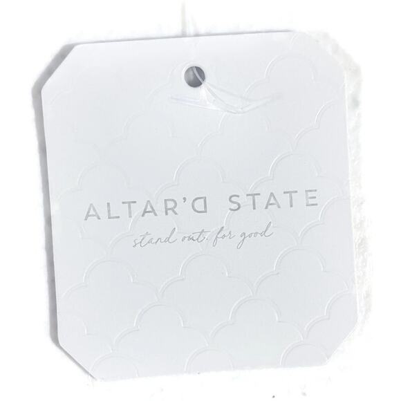 Altar’d State Prairie Crop Top Size XXS Smocked Balloon Sleeve Boho Puff Sleeves - Picture 9 of 9